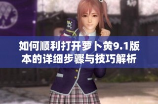 如何顺利打开萝卜黄9.1版本的详细步骤与技巧解析