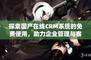 探索国产在线CRM系统的免费使用，助力企业管理与客户关系维护